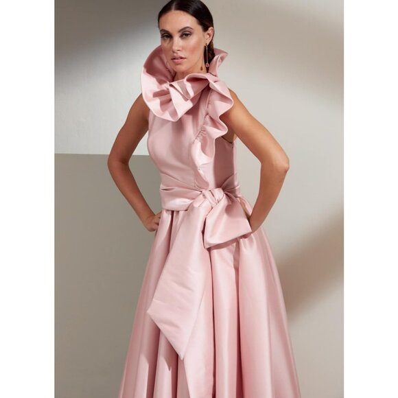 Badgley Mischka Vogue Pattern V1861 Ruffled Evening Gown Size 16-24 - Picture 5 of 6